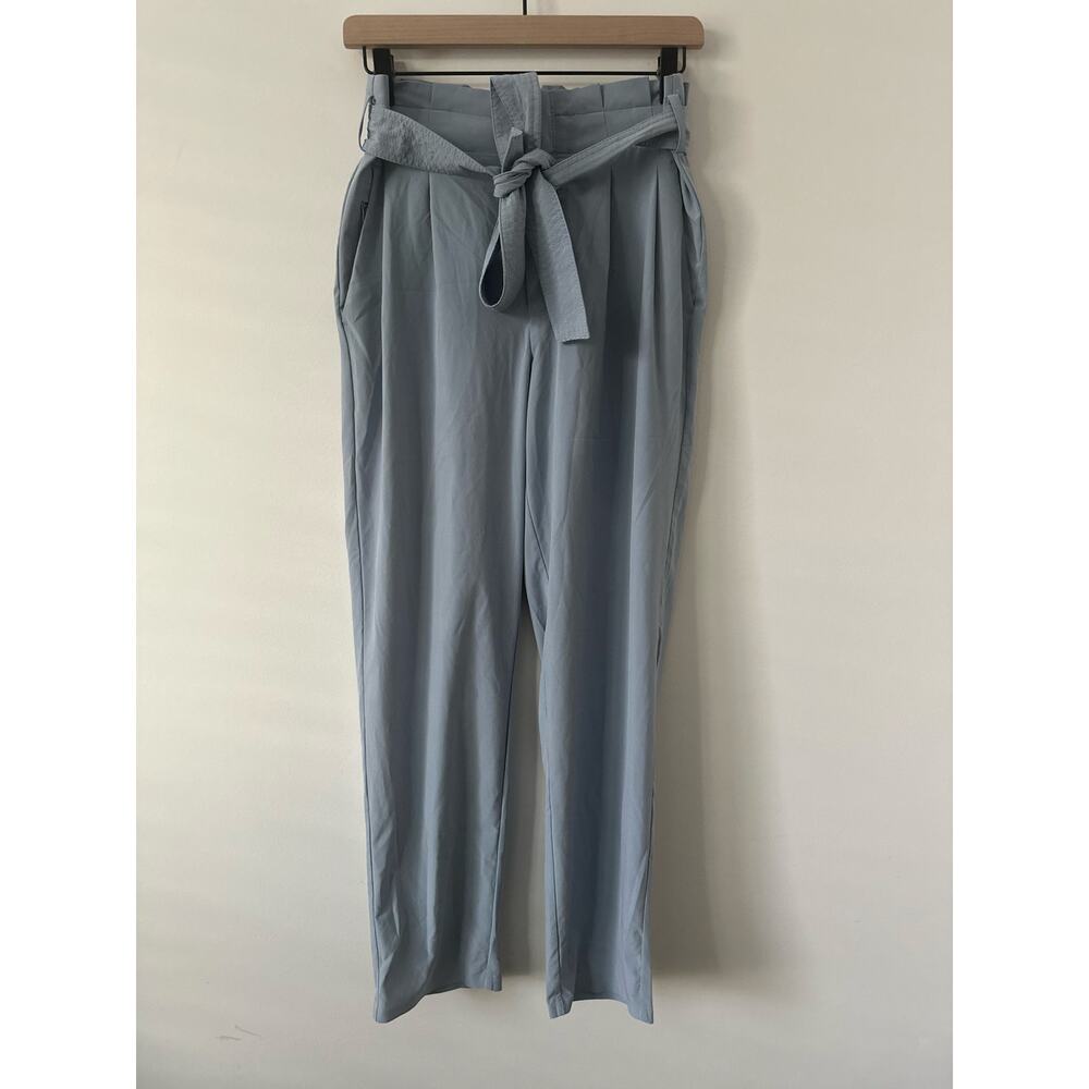 Athleta Skyline Pant II Women's Size 8 Light Blue High Rise Tie Waist Tapered